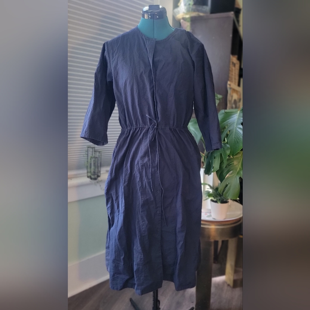 GAP Size Medium Navy Button Down Dress
